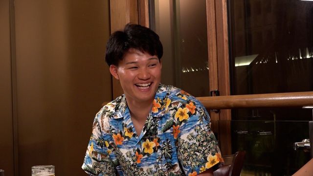 特別番組「正月から虎バン　ハワイ優勝旅行スペシャル」に出演する、阪神森下（C）ABCテレビ