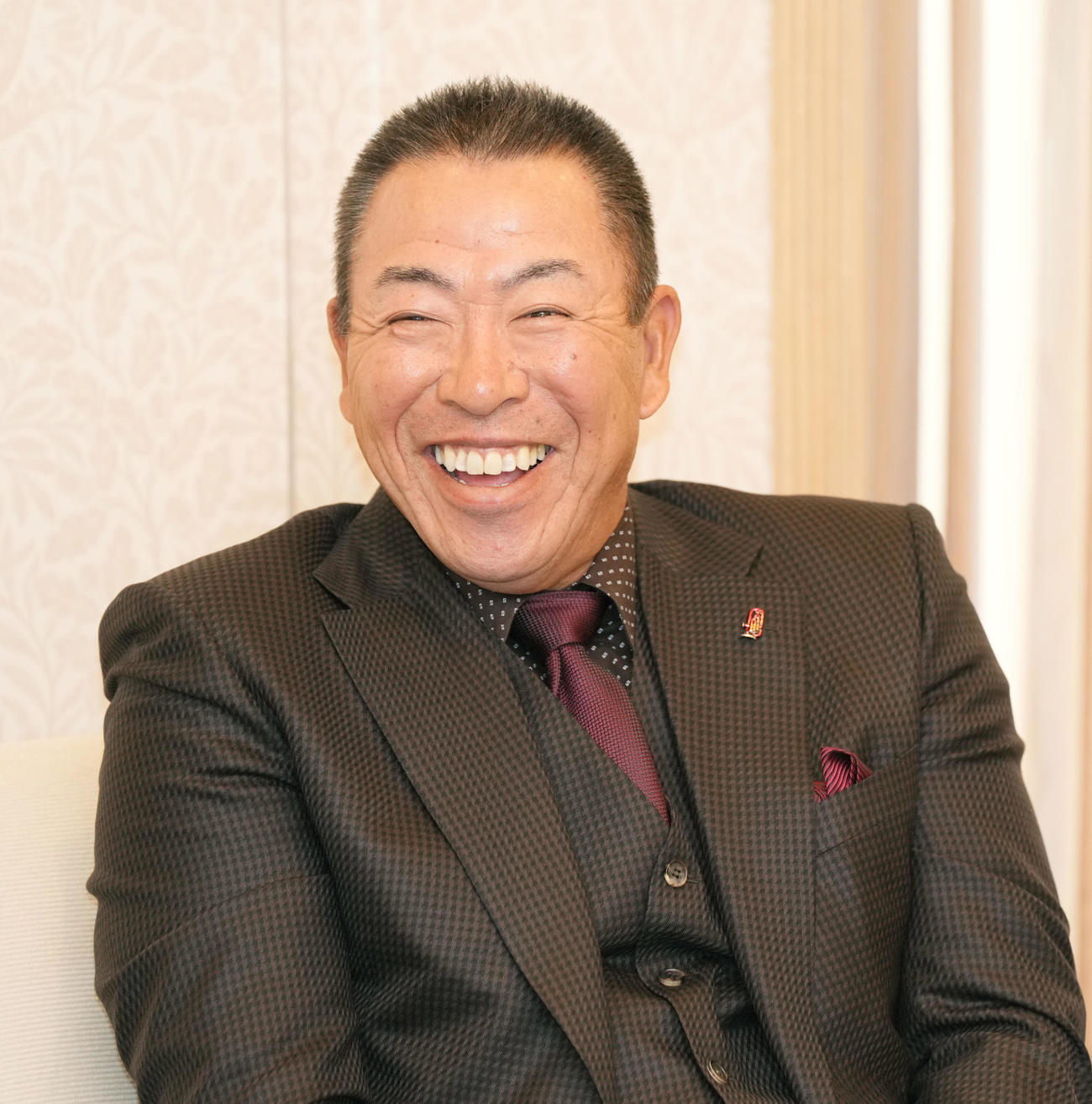2026年シーズンについて話をする井上一樹監督（2025年12月10日撮影）