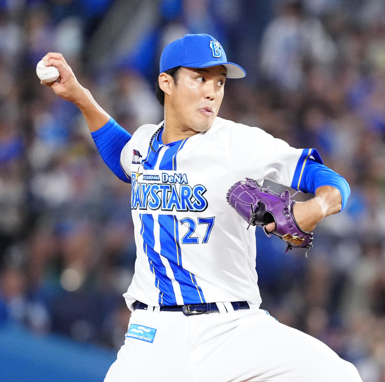 DeNA藤浪晋太郎（2025年9月30日撮影）