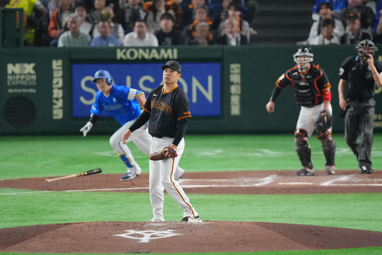 4月17日DeNA戦、2回6失点KOとなった巨人田中将大