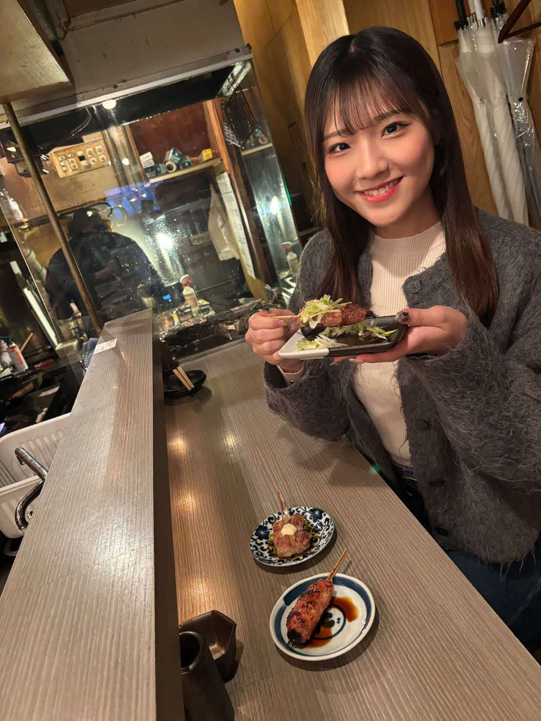 レバーを紹介する工藤
