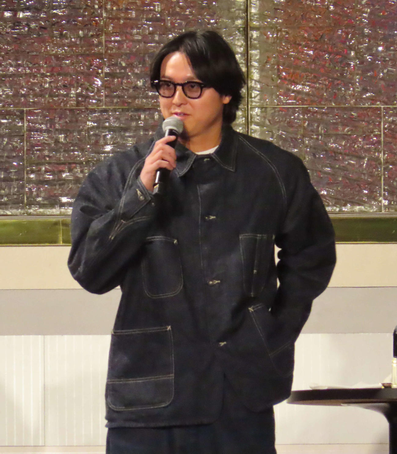 新春トークショーに参加した巨人田中瑛（撮影・北村健龍）