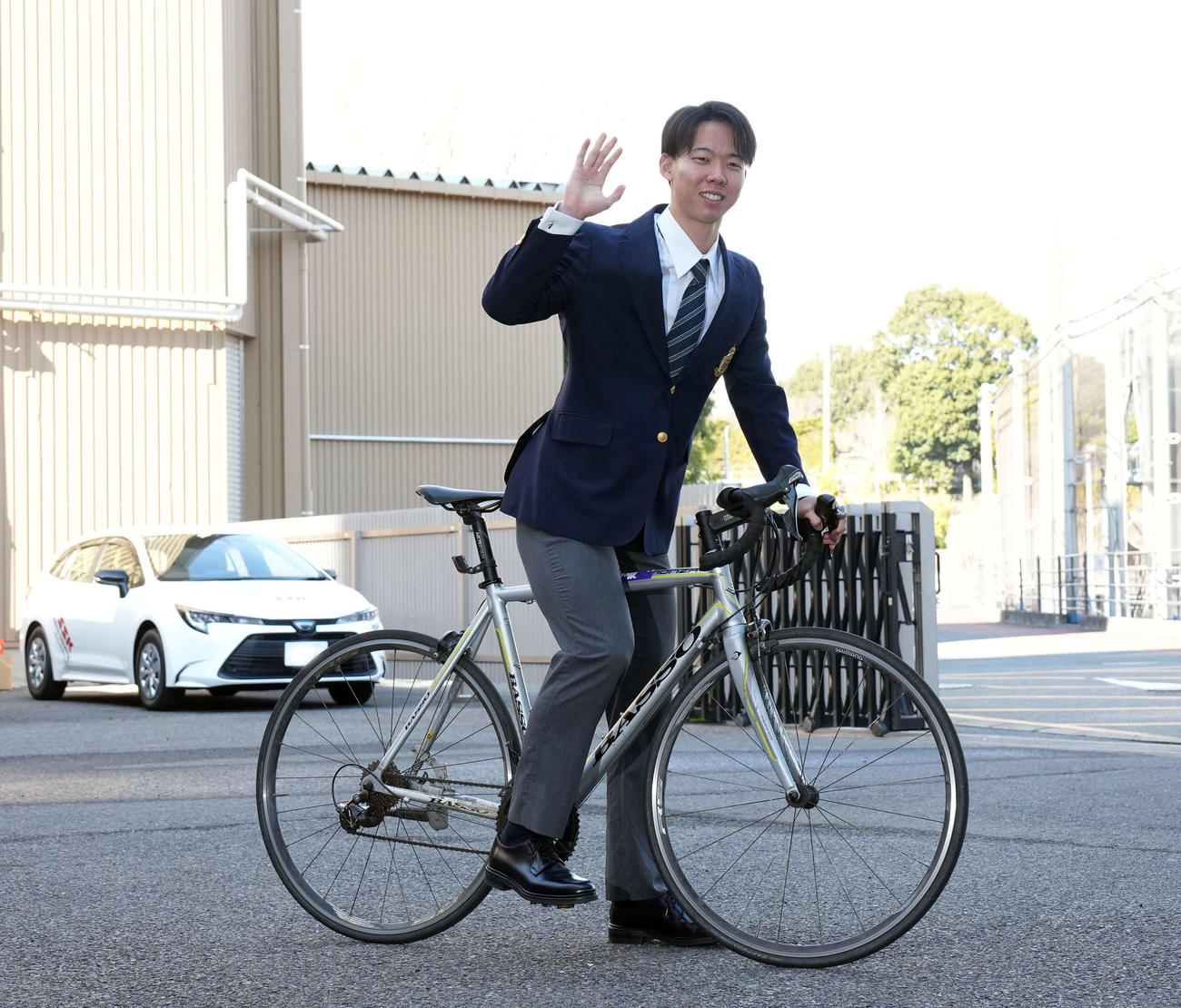 大切にしていた自転車を持ち込み入寮した日本ハムドラフト1位の大川（撮影・たえ見朱実）