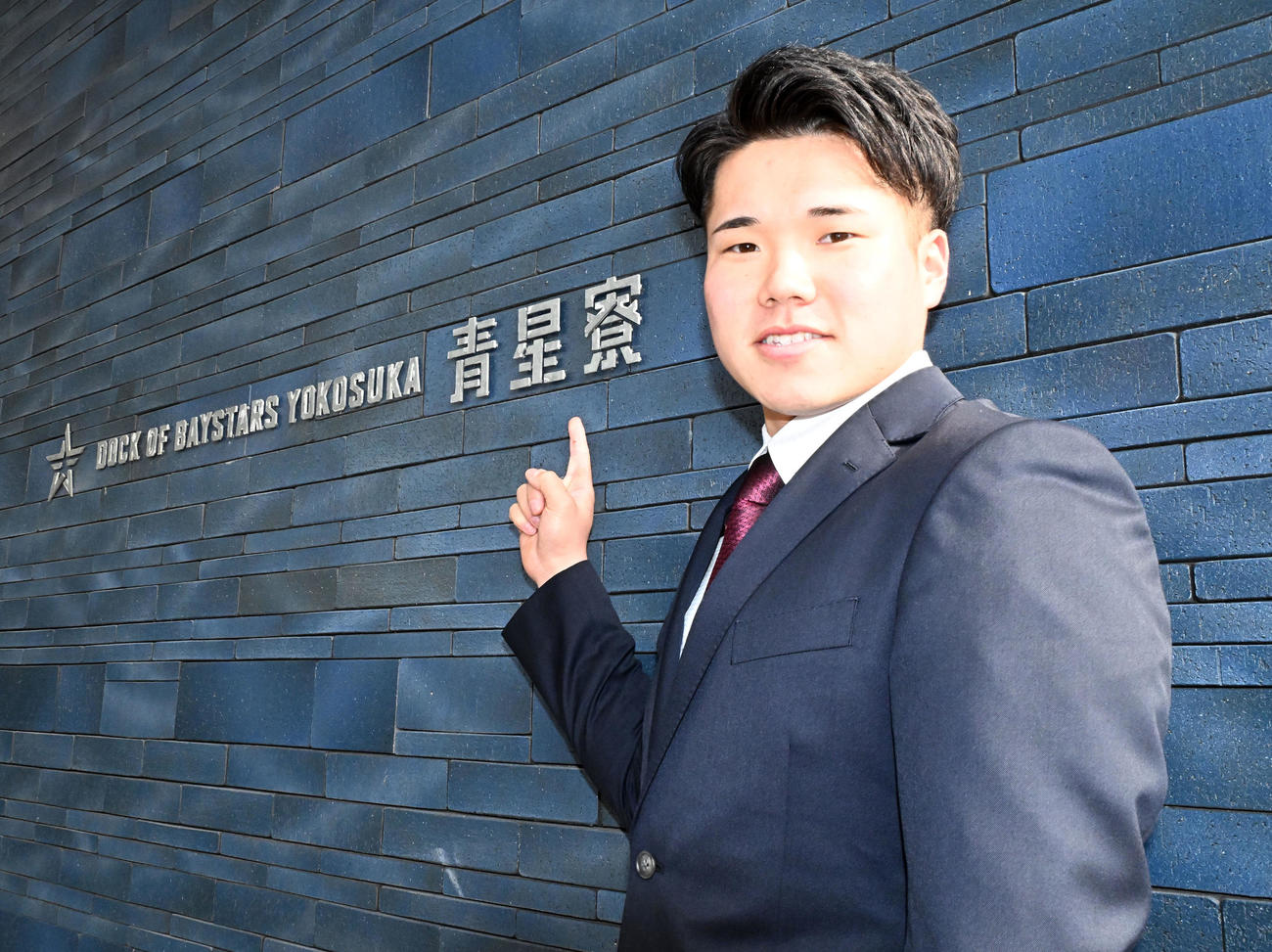 DeNAの選手寮に入寮したドラフト1位の小田（撮影・千葉一成）
