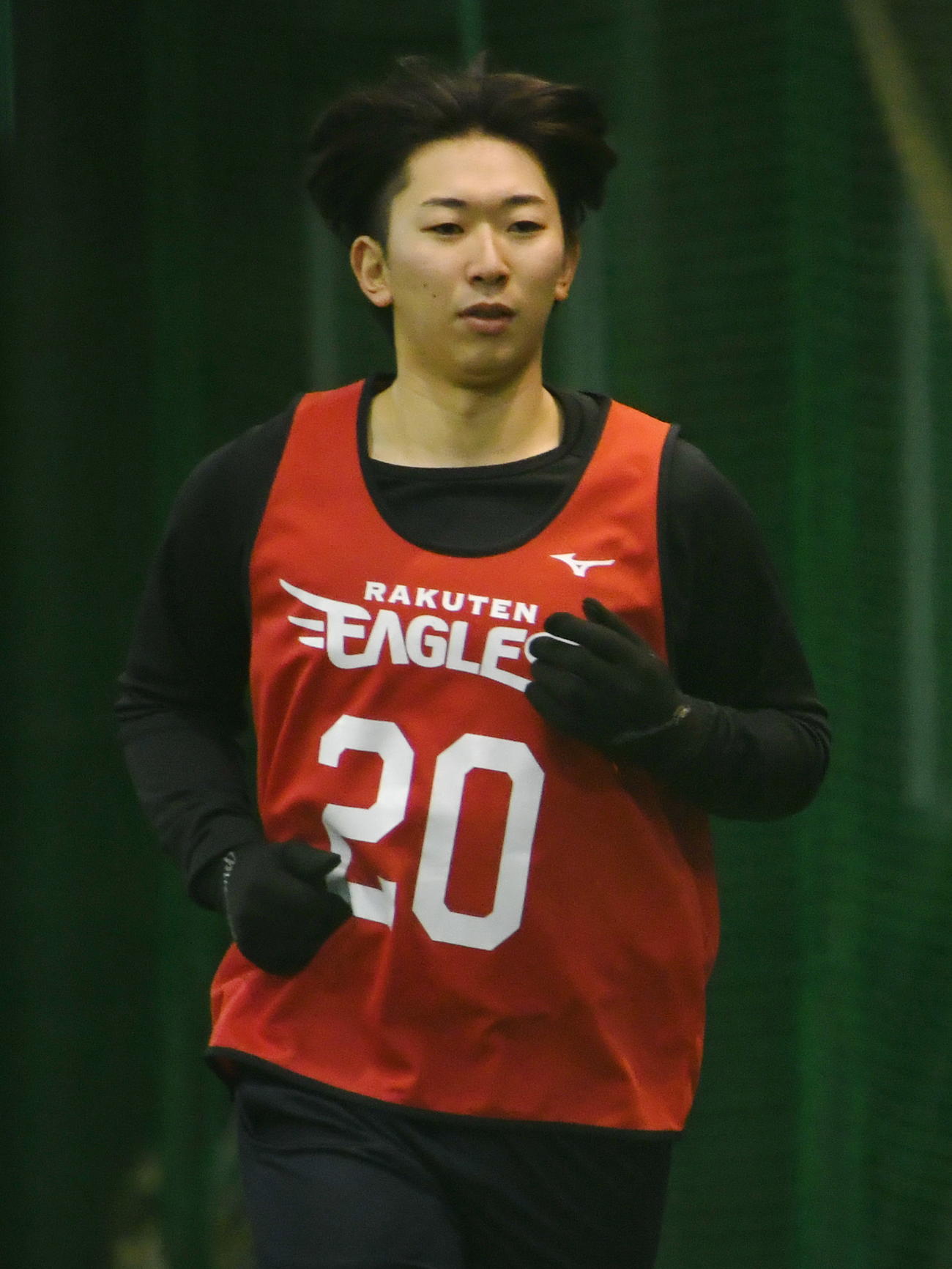20メートルシャトルランに臨む楽天ドラフト2位の伊藤樹