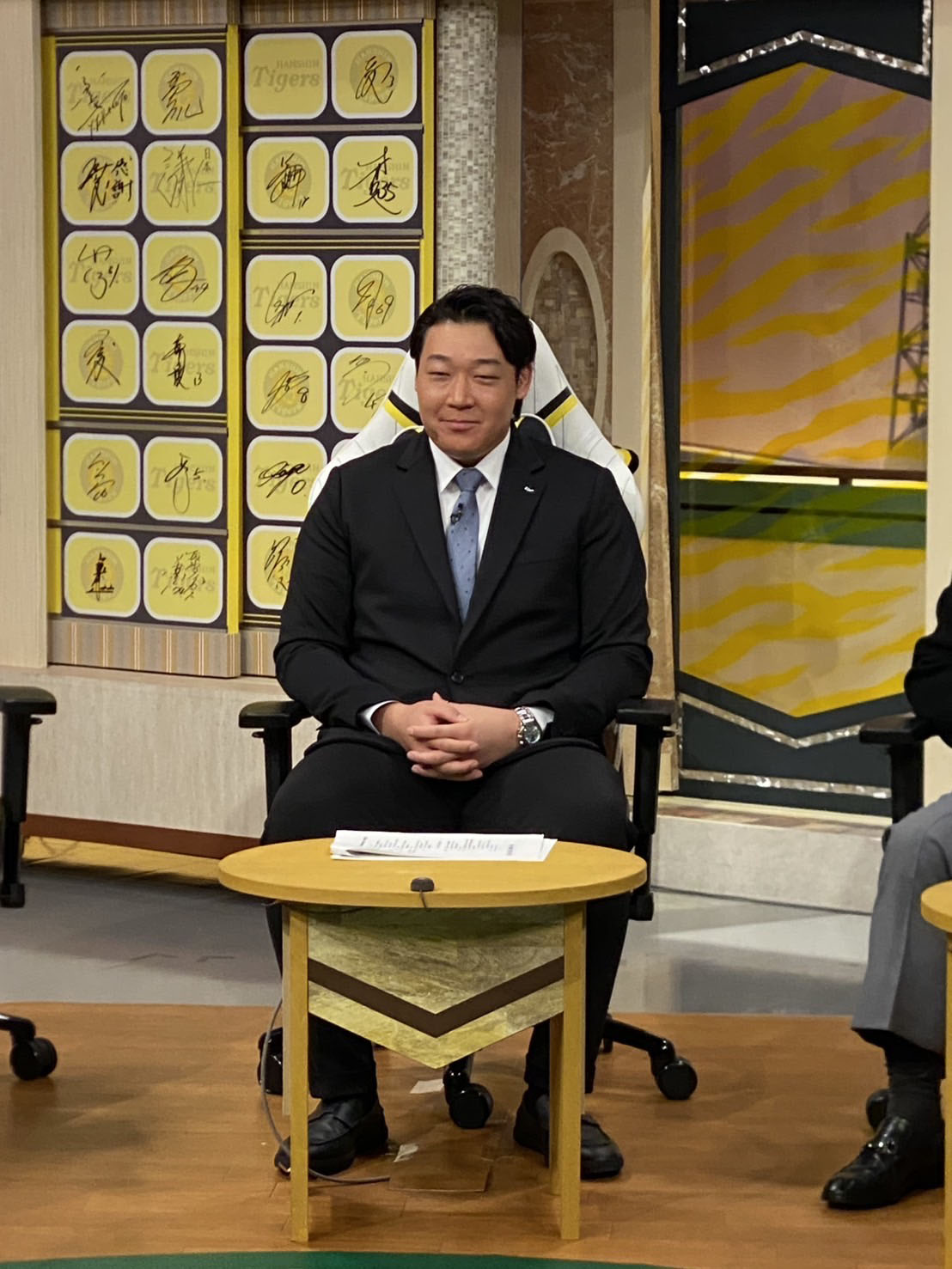 熱血タイガース党に出演した阪神大山（球団提供）