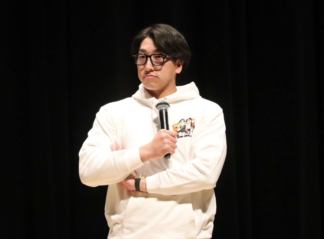 トークショー「ナシガチフェス」に出演した巨人大勢（撮影・小早川宗一郎）