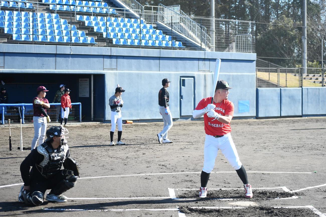 ショーケースに参加したオリックス3位佐藤龍月の兄の佐藤志龍（撮影・平山連）