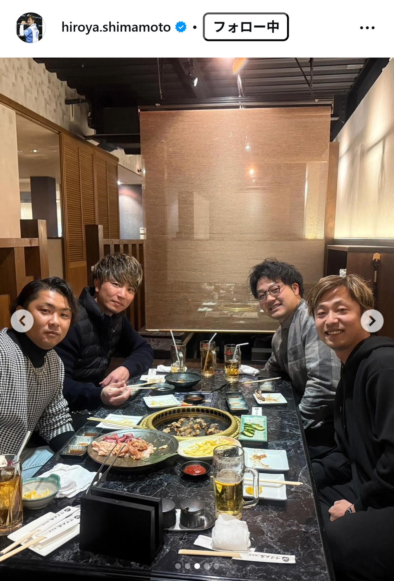島本浩也のインスタグラムから