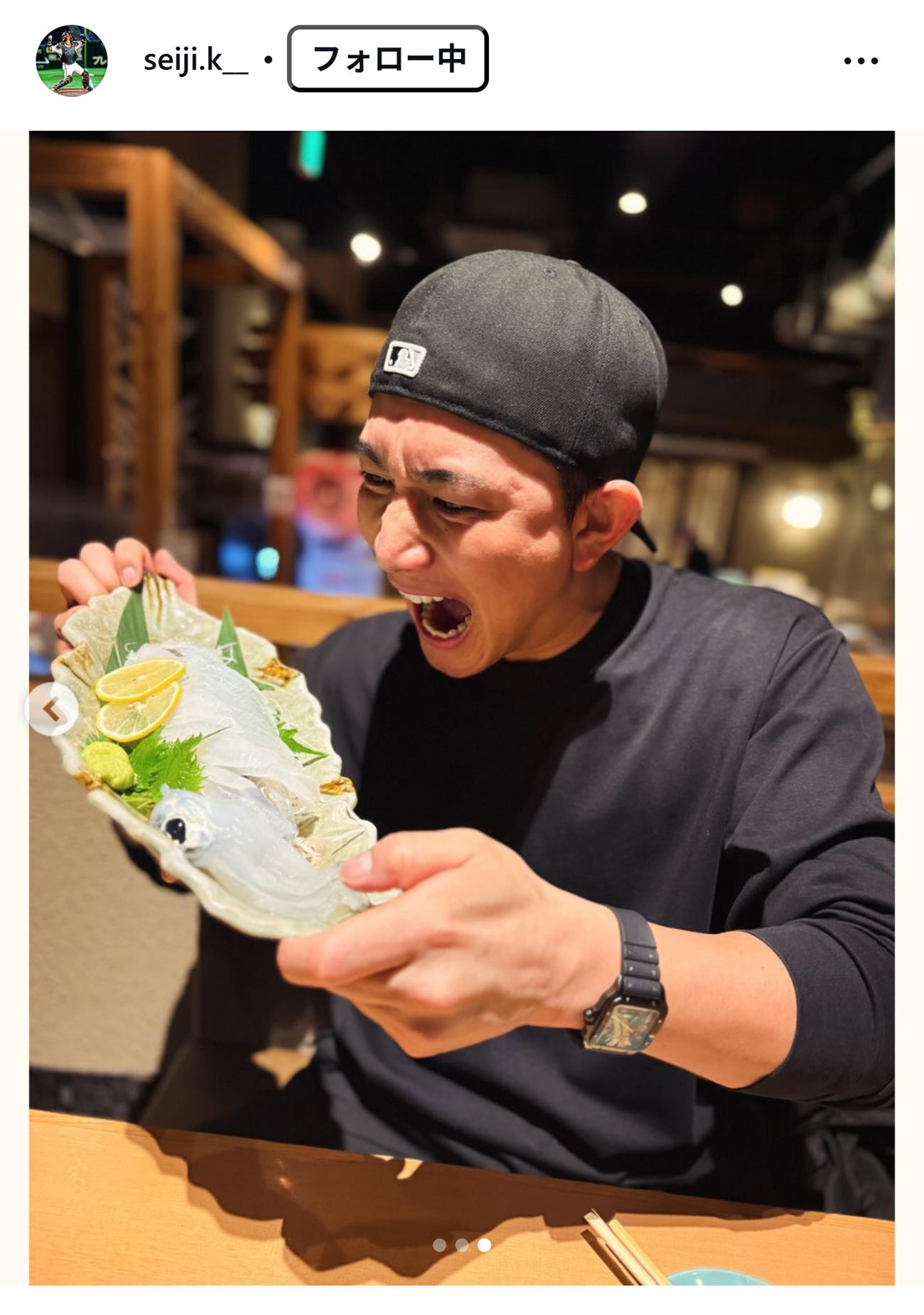 小林誠司のインスタグラムから