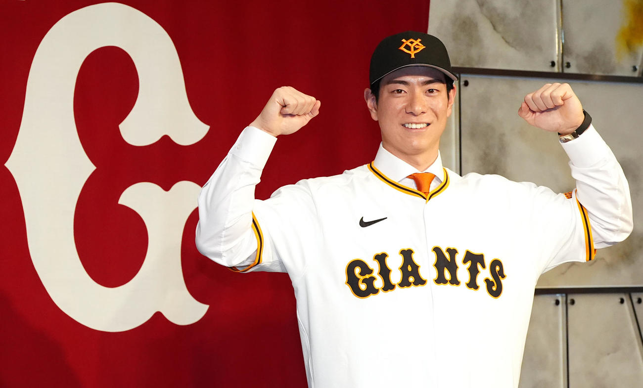 巨人松本剛（2025年11月27日撮影）