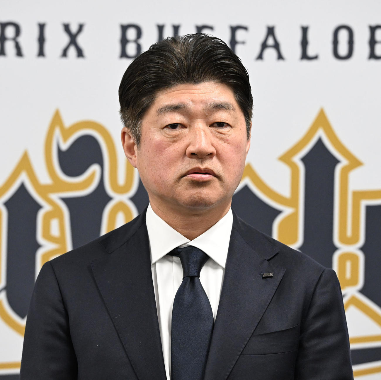阪神・淡路大震災について話すオリックス馬殿球団社長（撮影・和賀正仁）