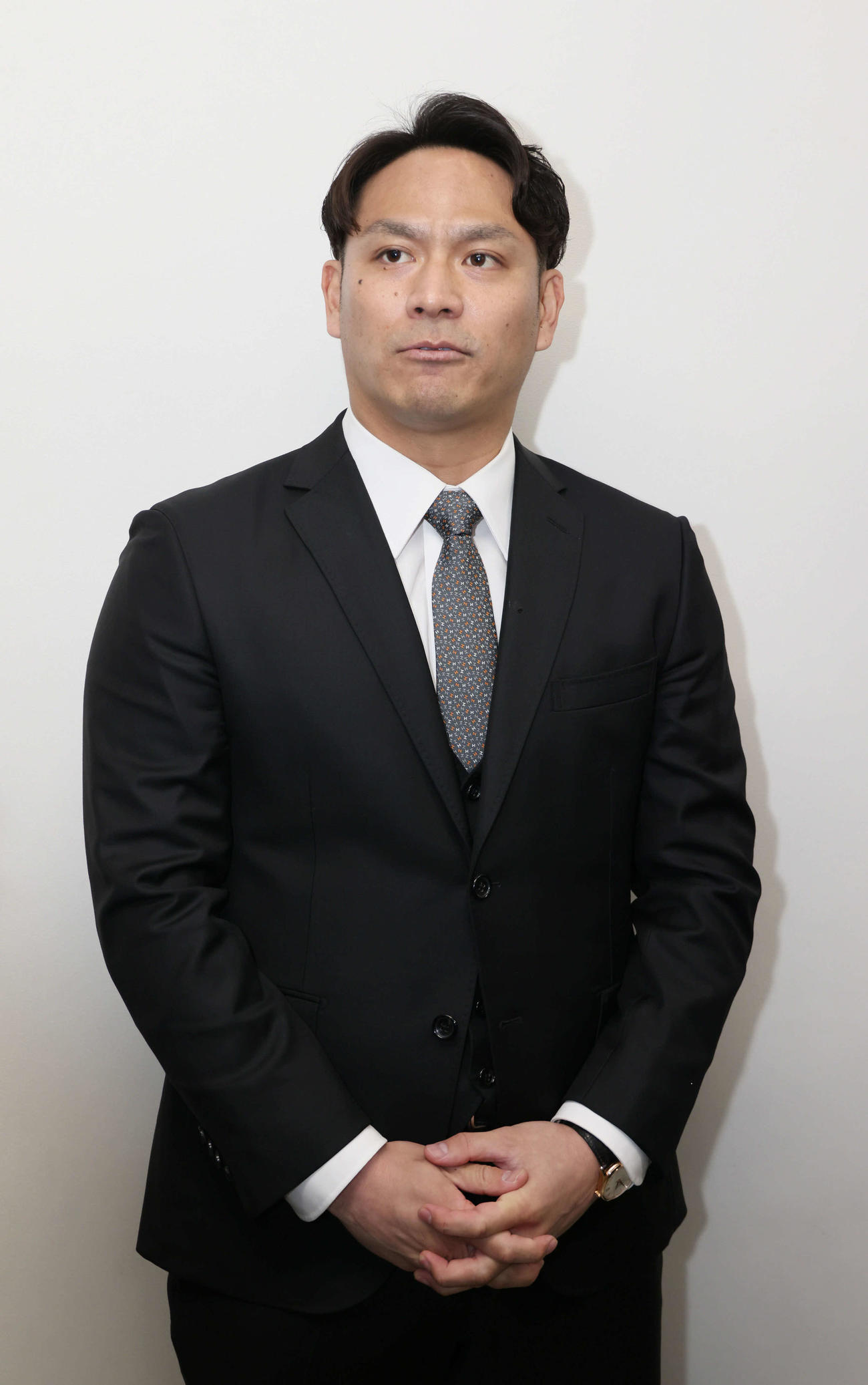 引退を表明した広島田中（撮影・加藤孝規）