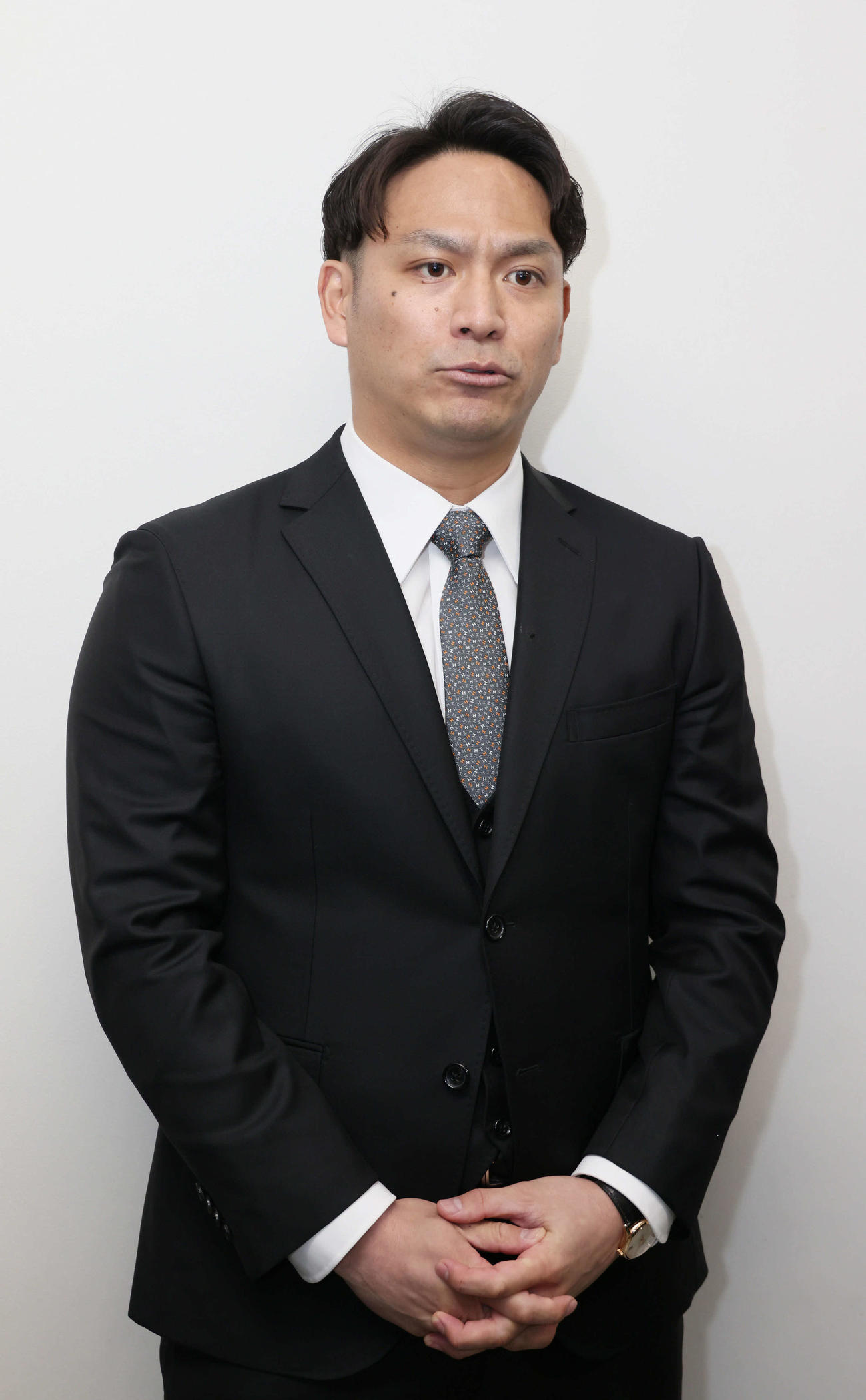 引退を表明した広島田中（撮影・加藤孝規）