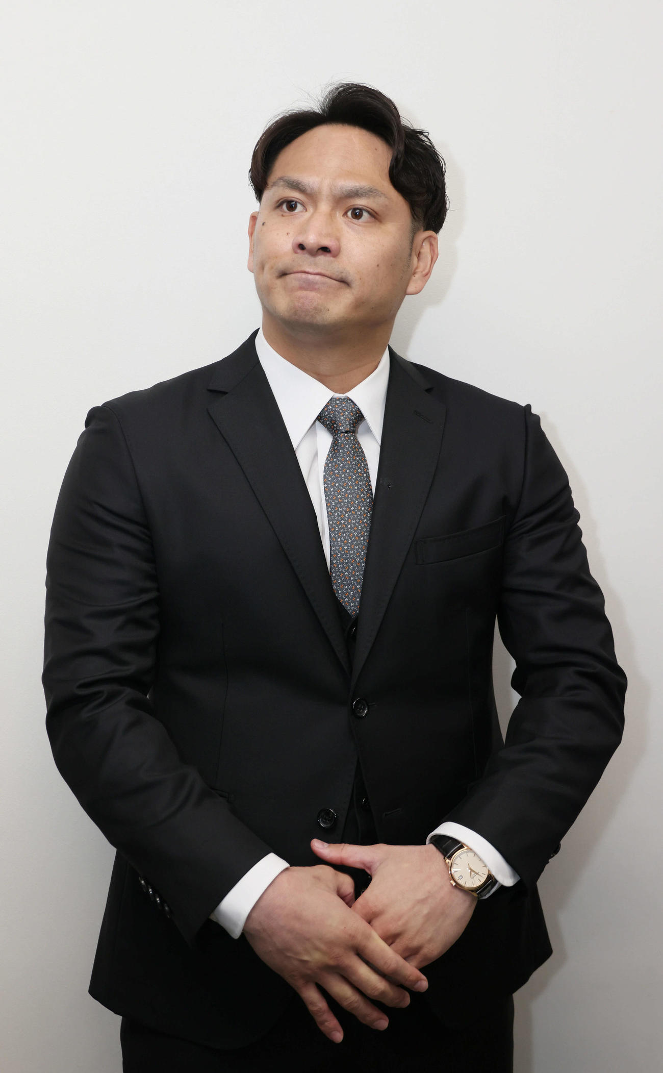 引退を表明した広島田中（撮影・加藤孝規）