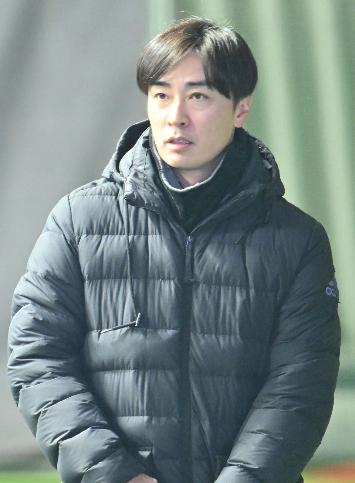 タマホームスタジアム筑後を訪れた和田（撮影・林敢治）