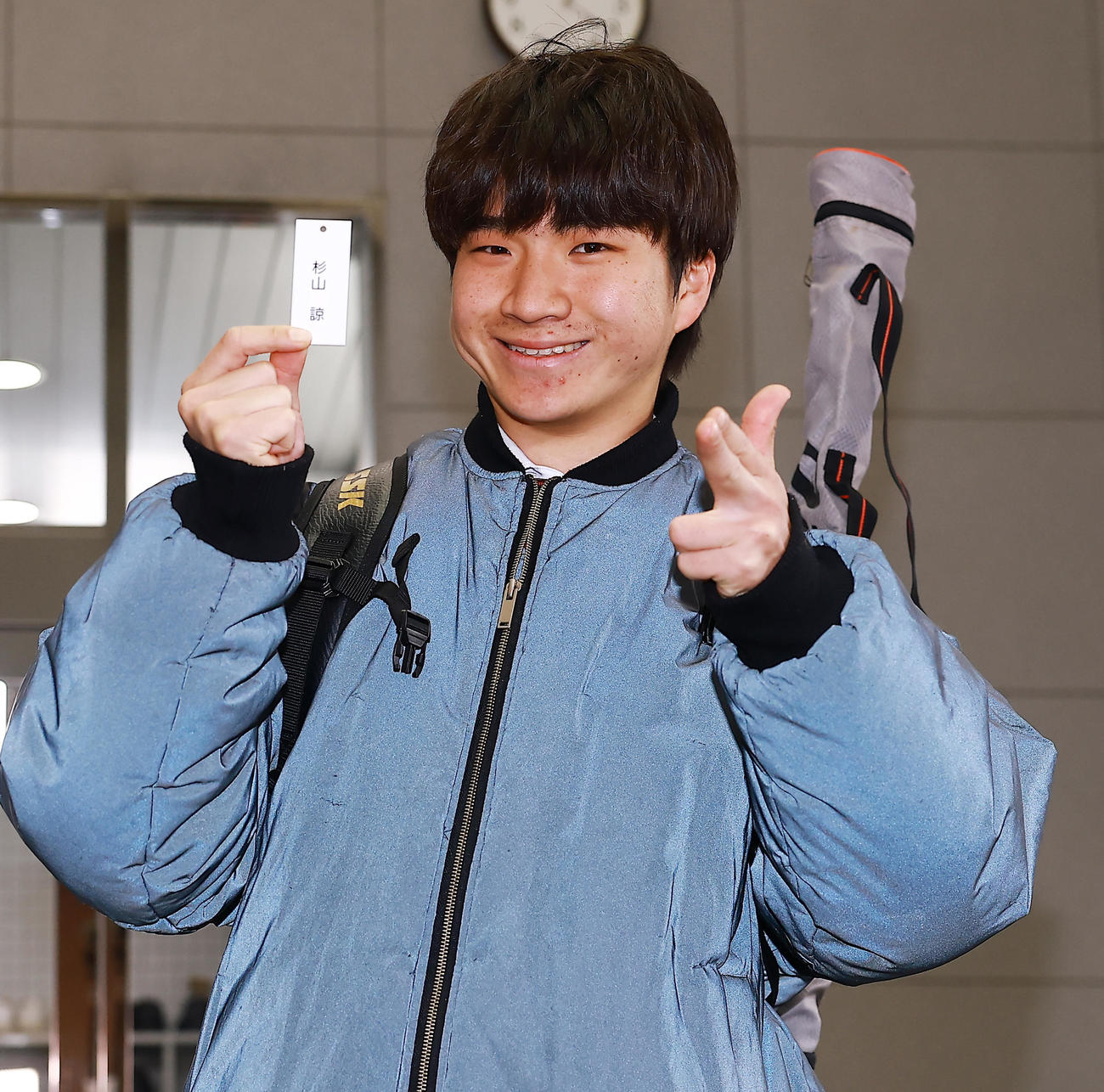 ロッテ育成3位の杉山諒（2026年1月撮影）