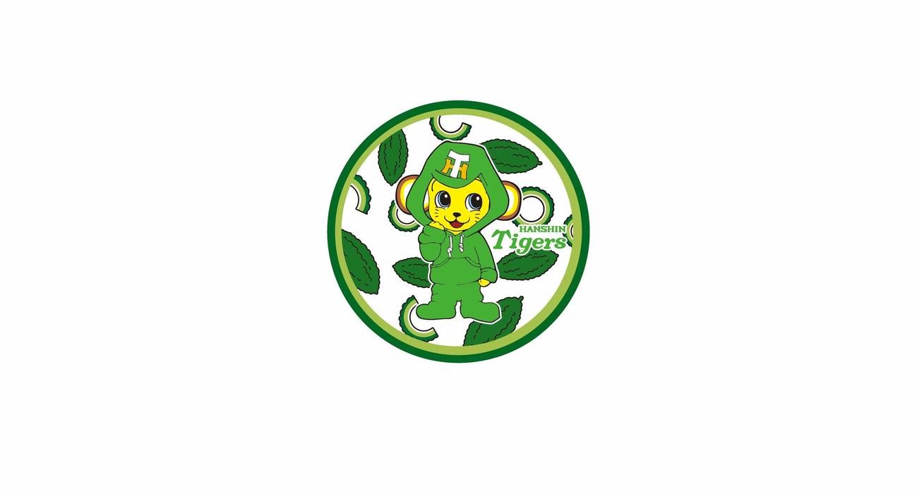 「阪神タイガースショップ国際通り店」限定のゴーヤ×キー太刺しゅうワッペン（球団提供）