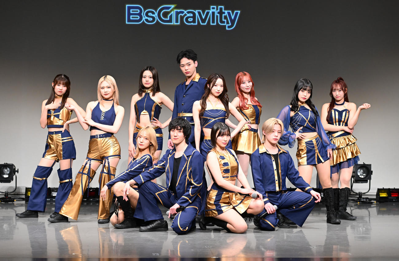 新しくRYUTO（前列右端）がリーダーとなりお披露目されたオリックスのBsGravity2026（撮影・和賀正仁）