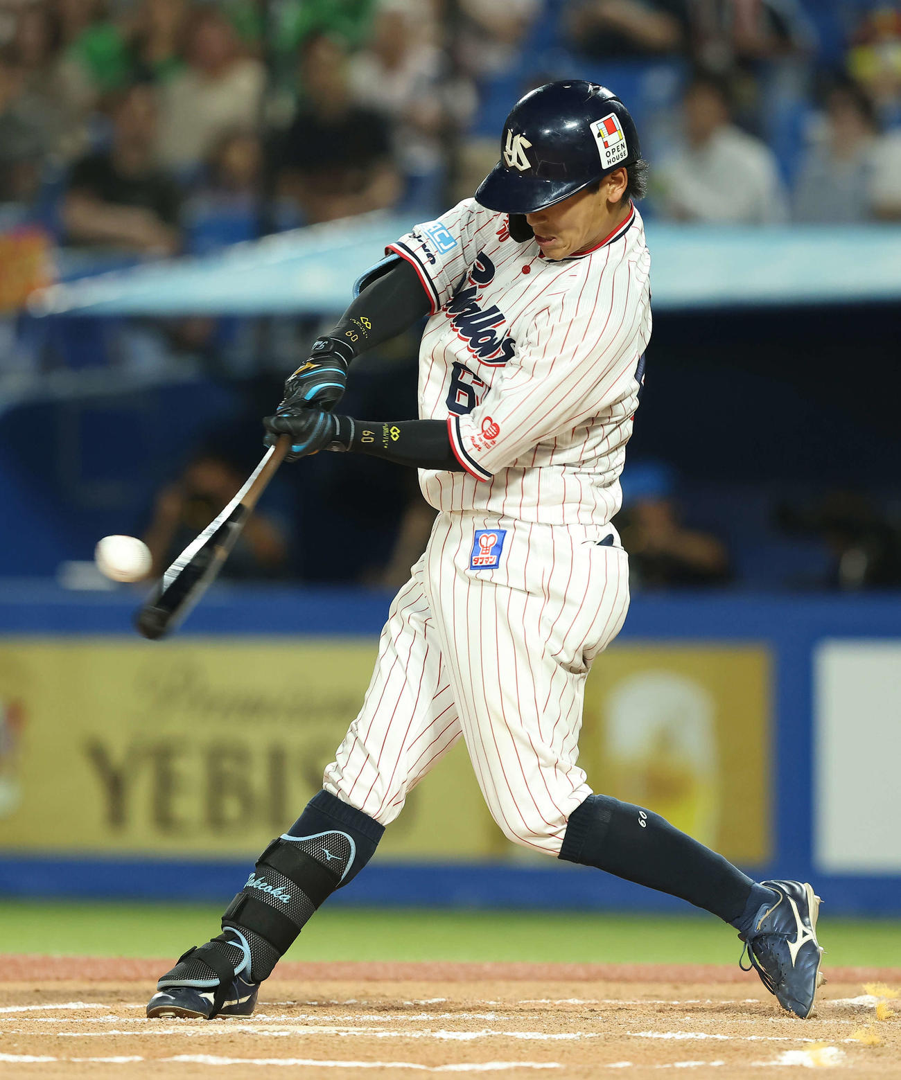 25年6月6日　ソフトバンク戦で延長10回に右越えサヨナラソロ本塁打を放つヤクルト武岡龍世