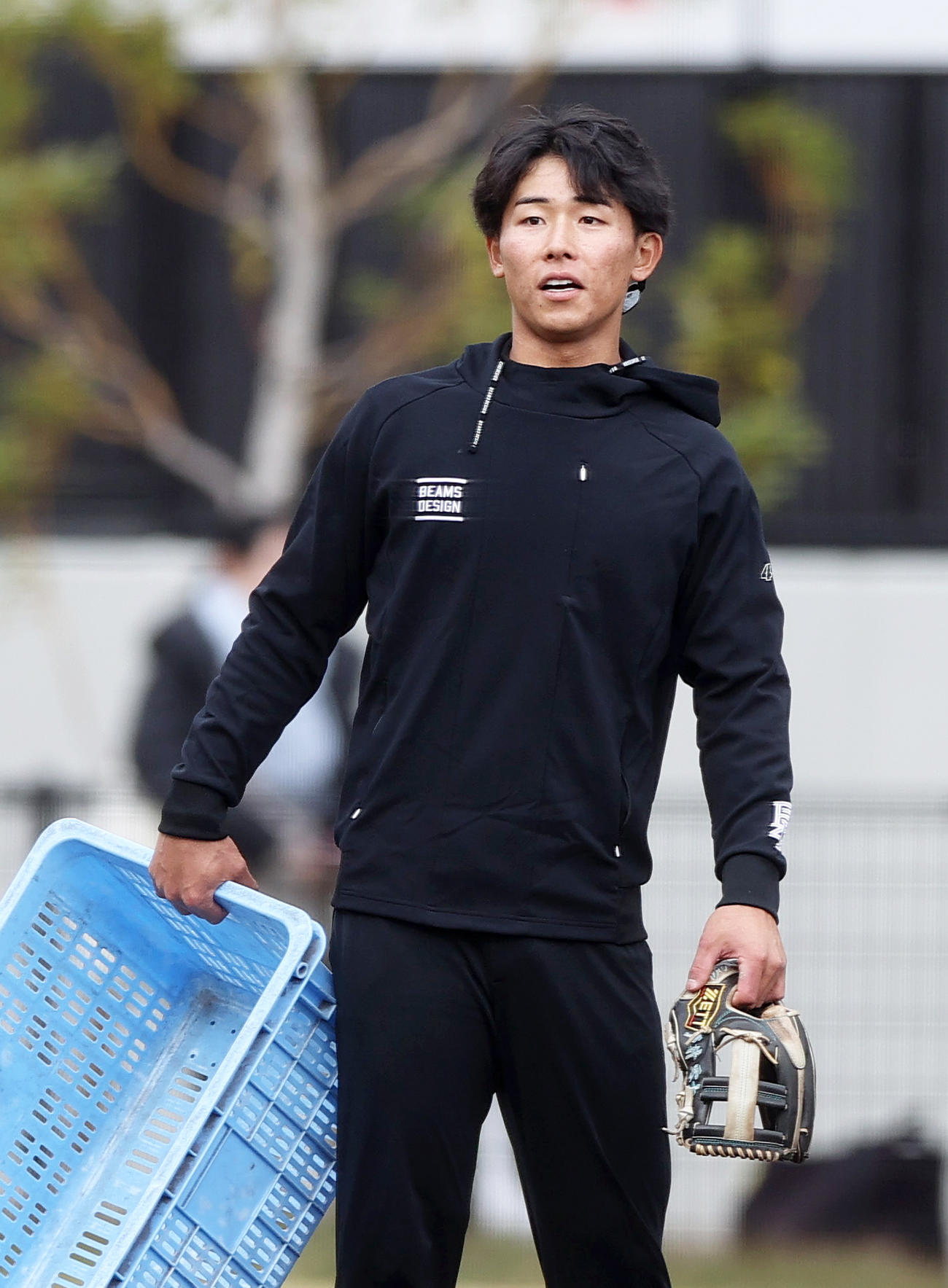 トレーニングに励む阪神戸井（2025年11月撮影）