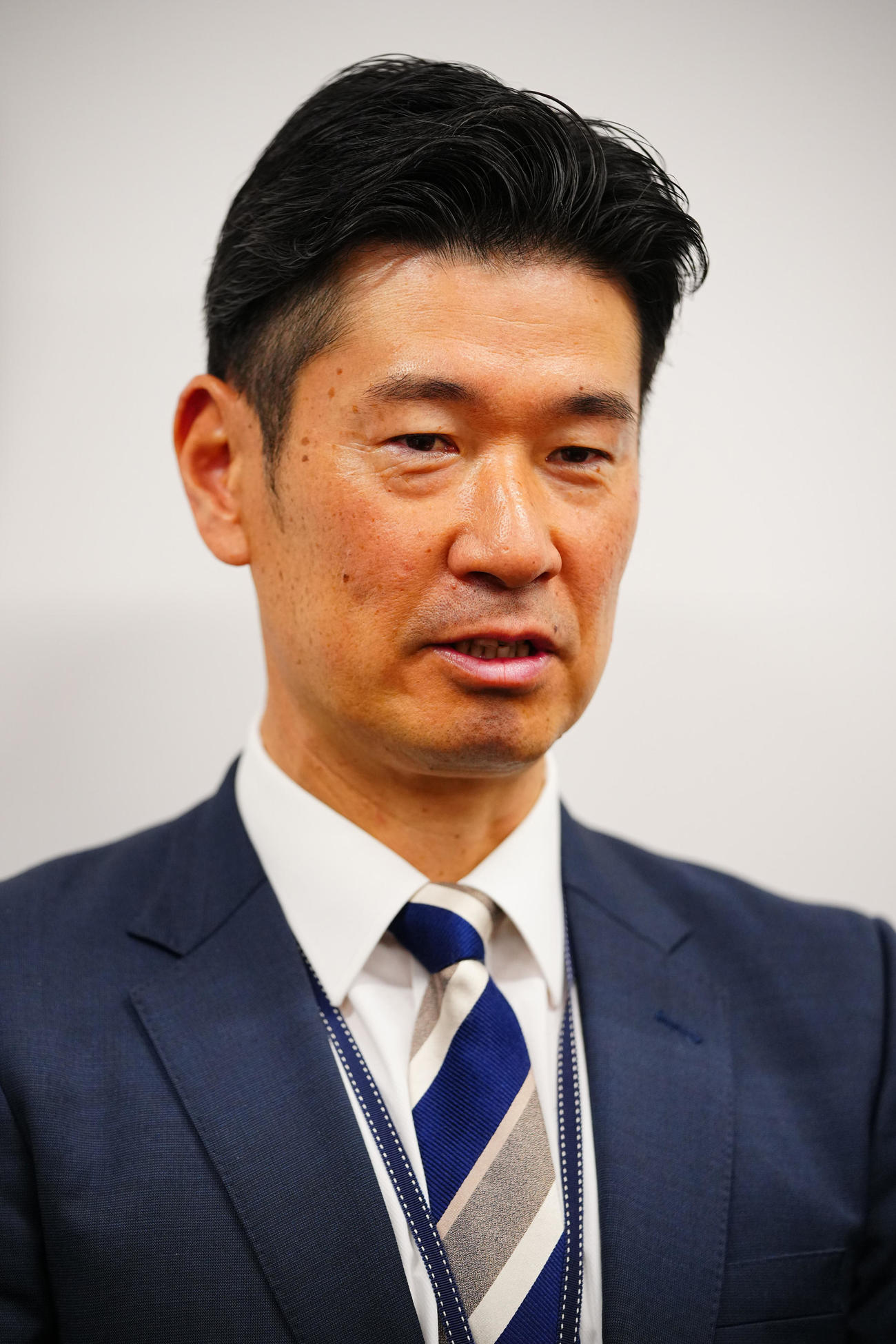 契約更改した西武高橋光について話す広池球団本部長（撮影・垰建太）