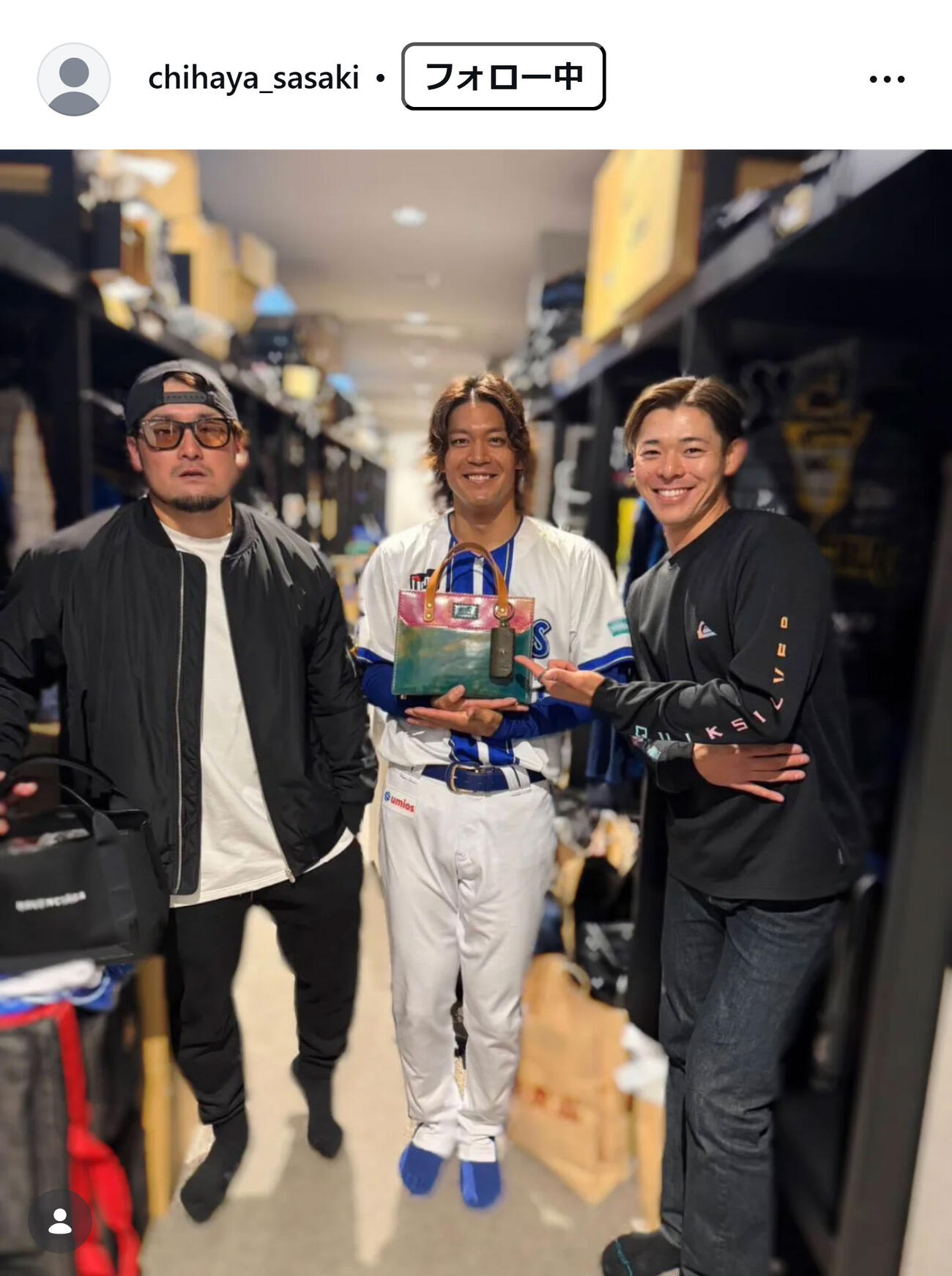 佐々木千隼のインスタグラムから