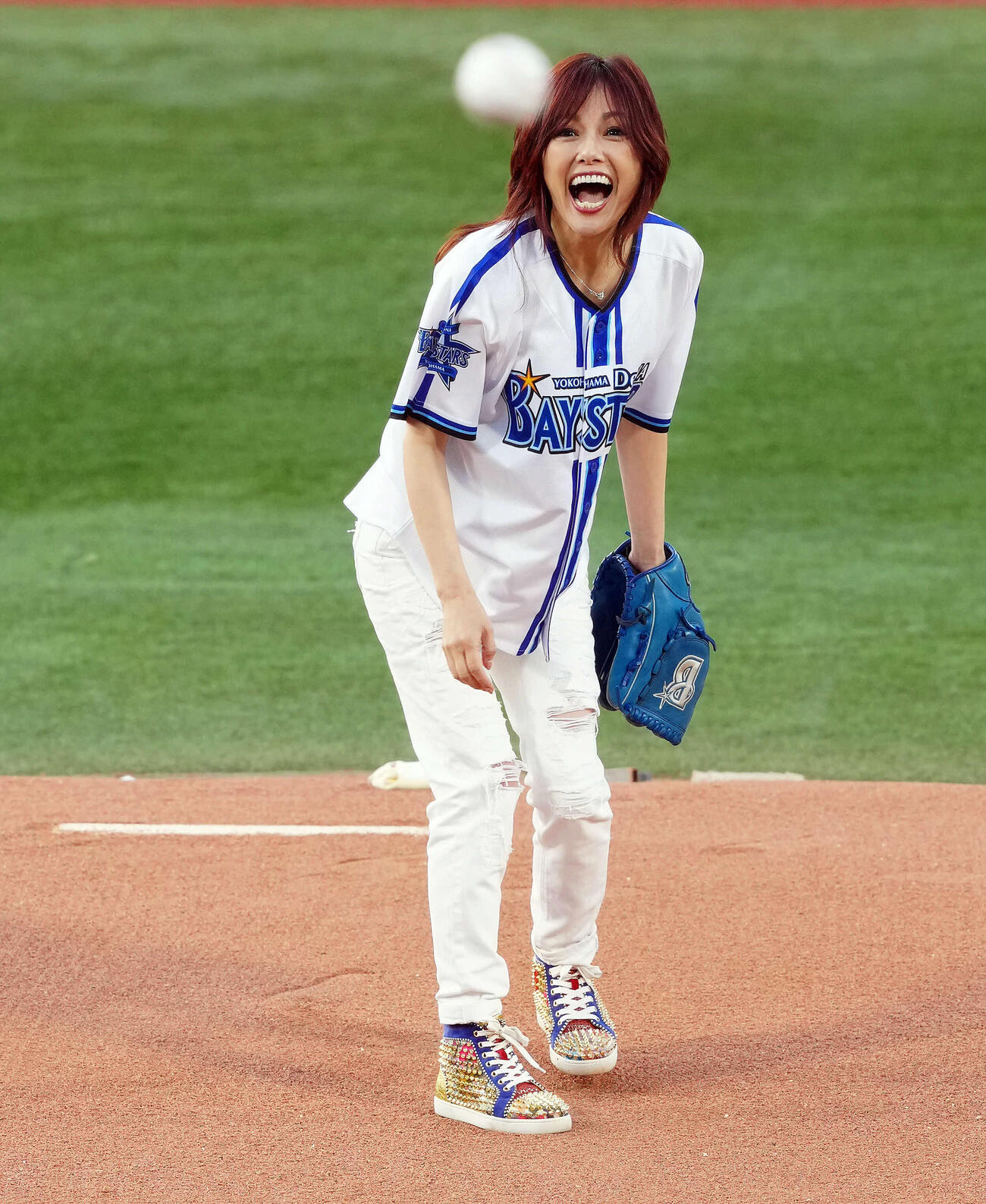 始球式を務めた相川七瀬（2024年5月撮影）