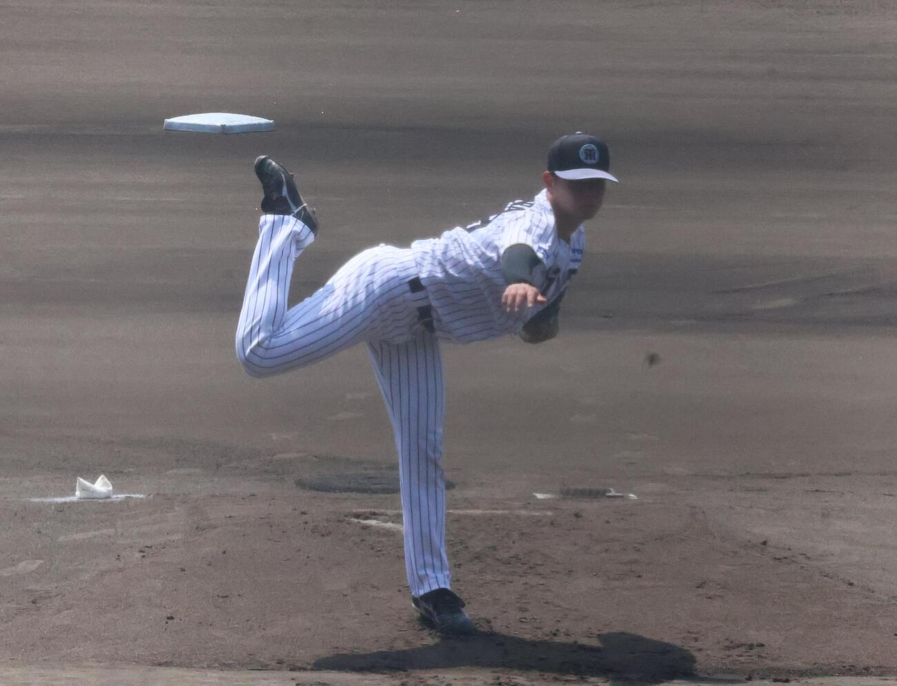 25年8月17日　2軍のシート打撃で最速153キロをマークした下村海翔
