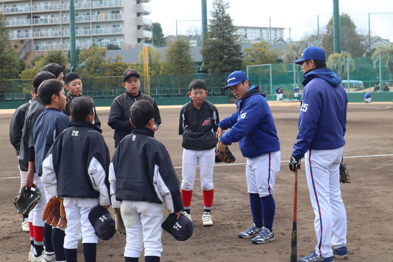 パナソニック野球部による守備指導