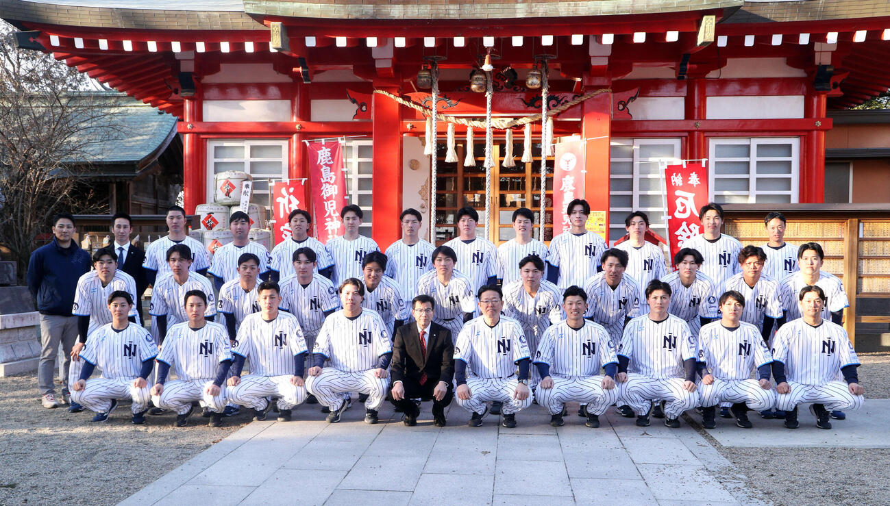 必勝祈願を行った日本製紙石巻（撮影・木村有優）