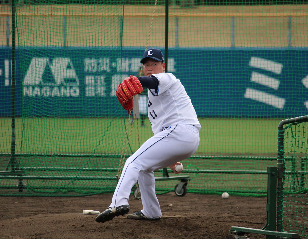 春野キャンプに参加する西武上田（撮影・金子真仁）