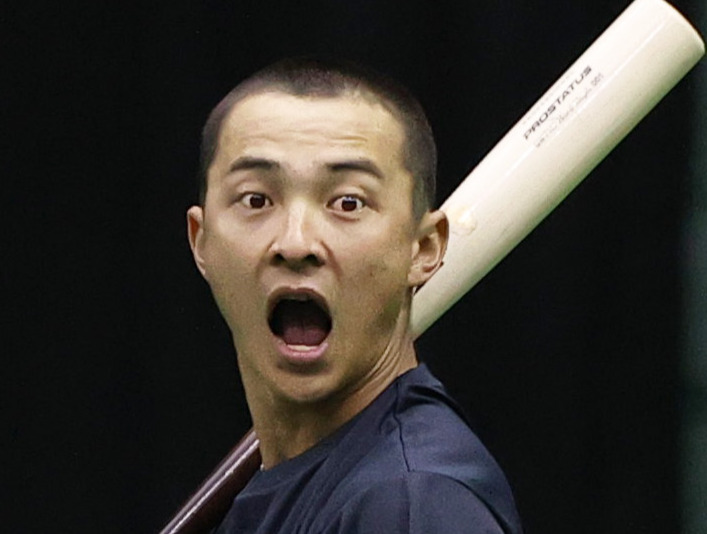 阪神熊谷敬宥（2026年2月1日撮影）