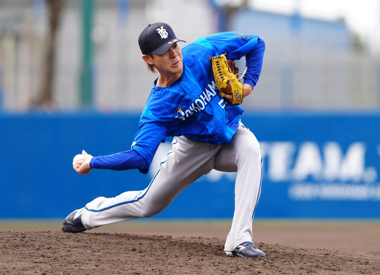 ライブBPに登板したDeNA中川颯（撮影・鈴木みどり）