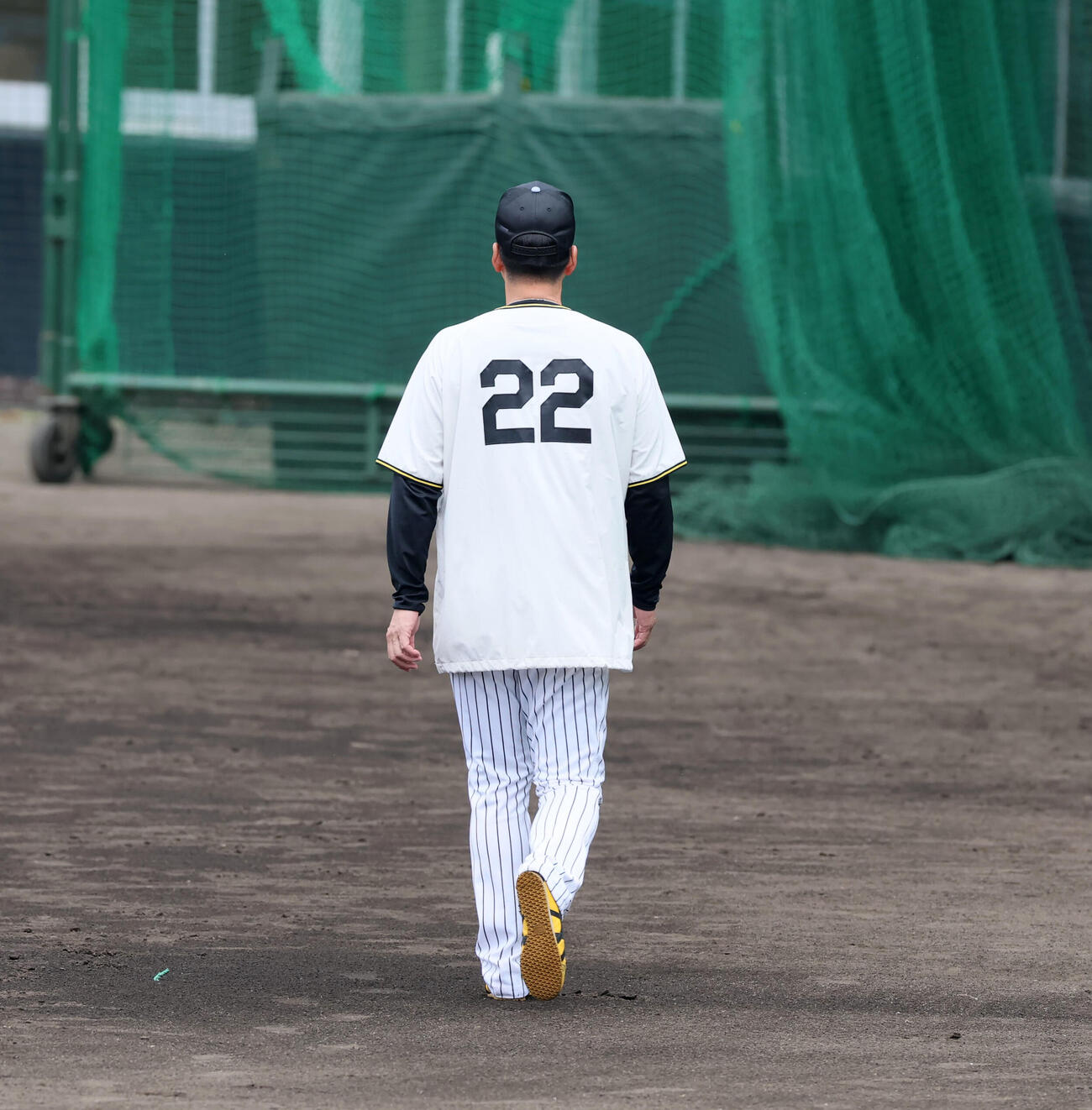 ベンチへ向かって歩く阪神藤川監督（撮影・加藤哉）