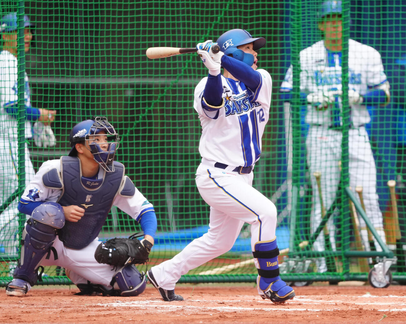 ライブBPに臨むDeNA小田（撮影・鈴木みどり）
