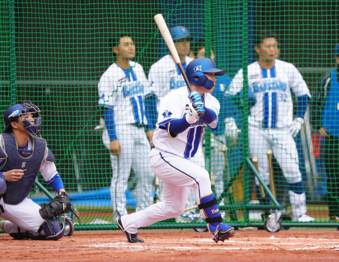 ライブBPに臨むDeNA小田（撮影・鈴木みどり）