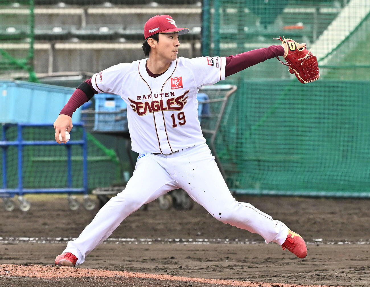 ライブBPに臨む楽天荘司（撮影・滝沢徹郎）