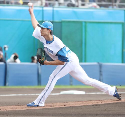 日本ハム対阪神　日本ハム先発の達（撮影・黒川智章）
