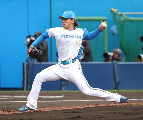 日本ハム対阪神　2回に登板の細野（撮影・黒川智章）