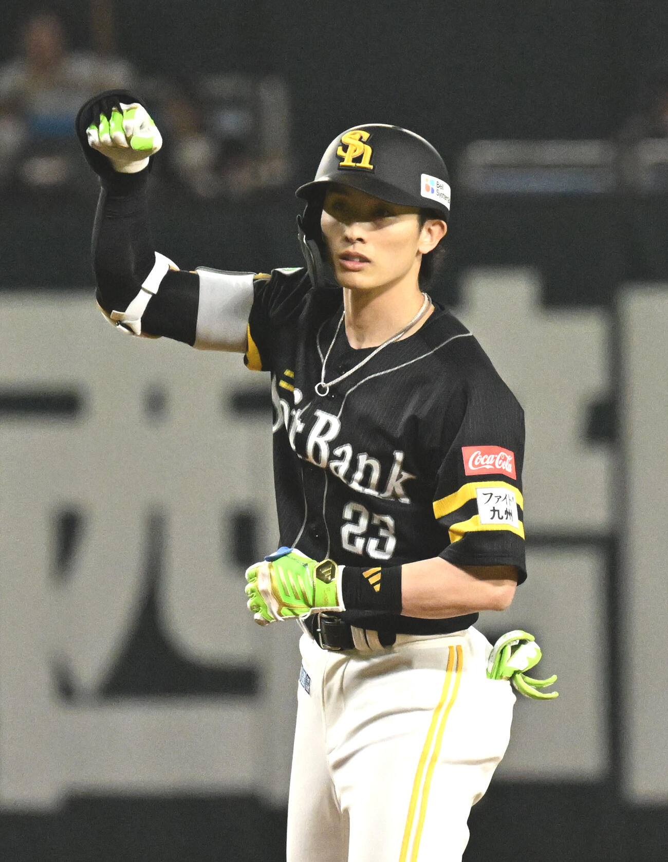 ソフトバンク周東佑京（2025年4月撮影）