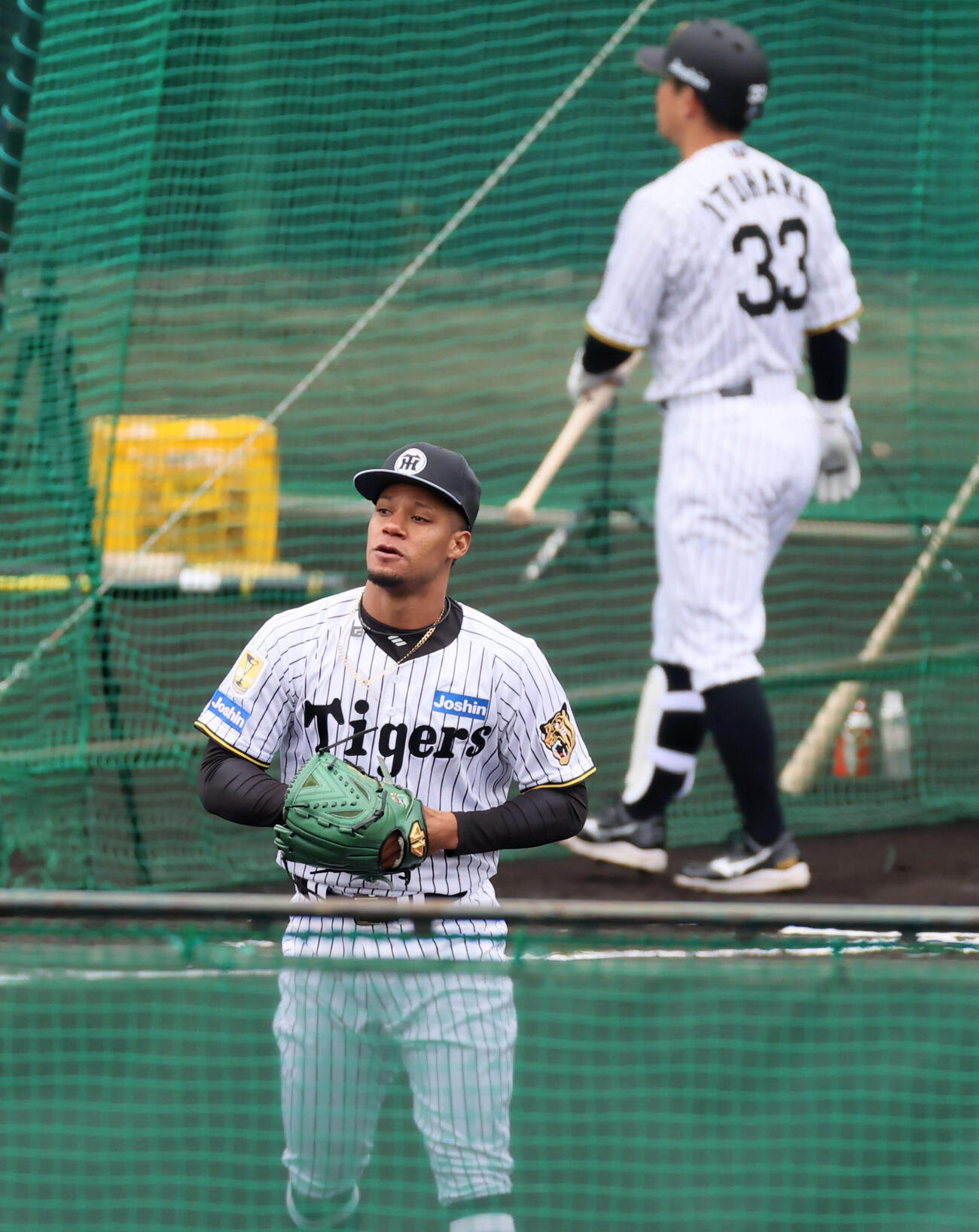 ライブBPに登板し糸原と対戦した阪神モレッタ（撮影・加藤哉）