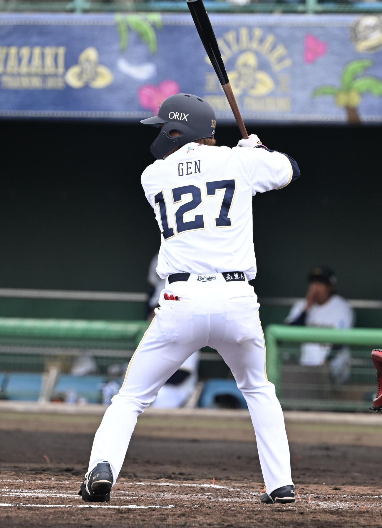 背番号「127」となったオリックス元（撮影・和賀正仁）