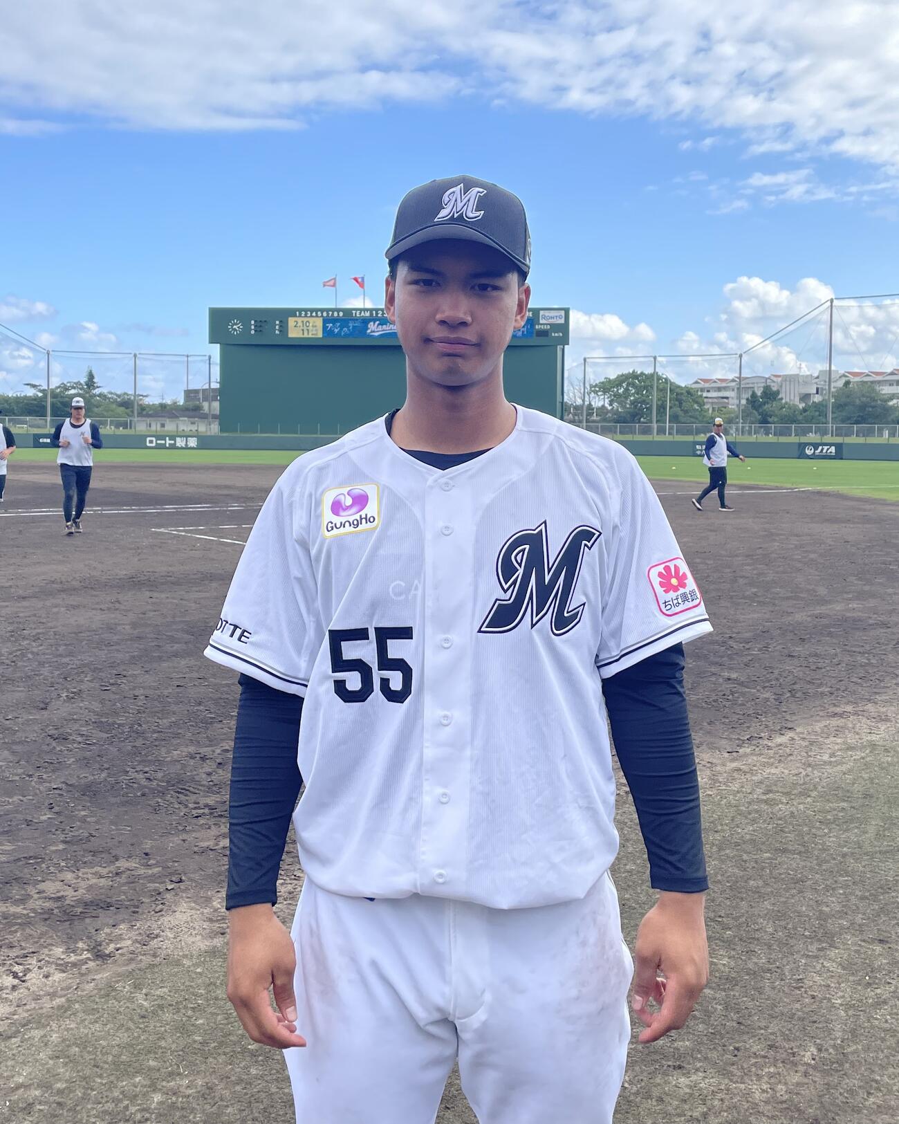 楽天モンキーズとの練習試合で安打を放ったドラフト4位ルーキー桜井（球団提供）