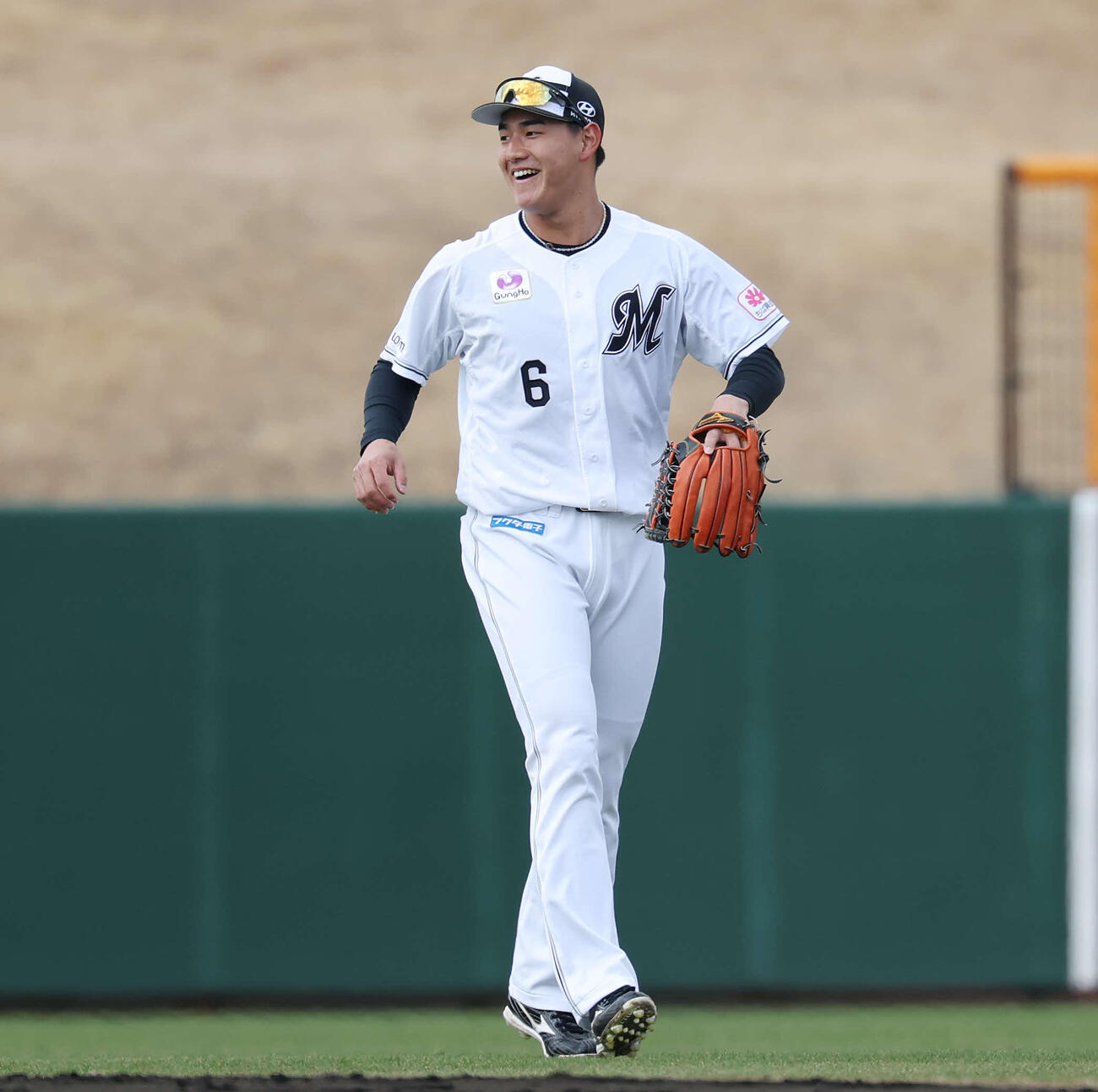 ロッテ西川史礁（2026年2月撮影）