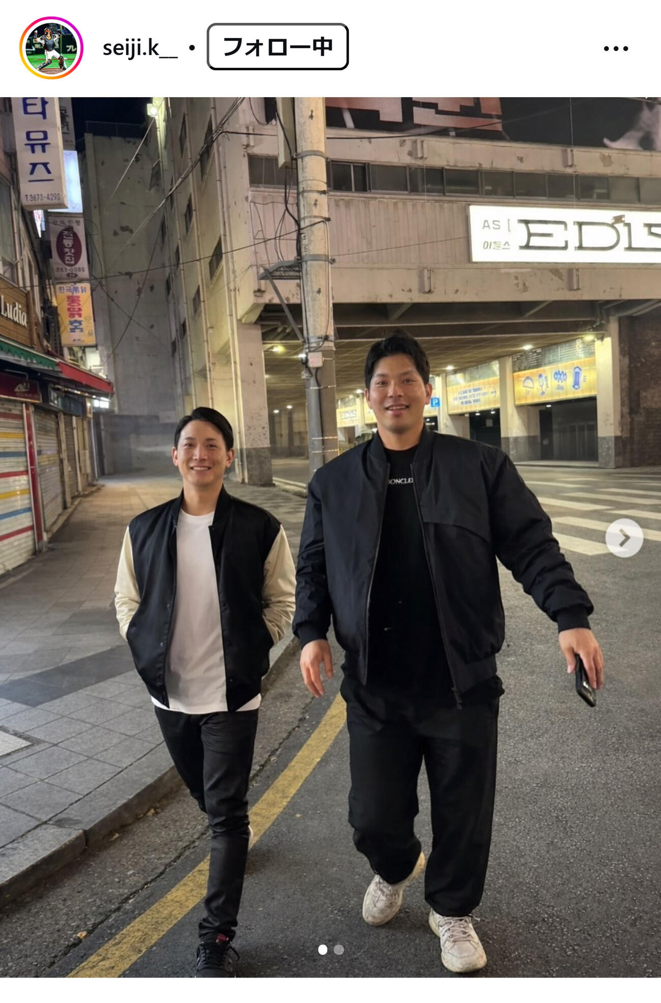 小林誠司のインスタグラムから