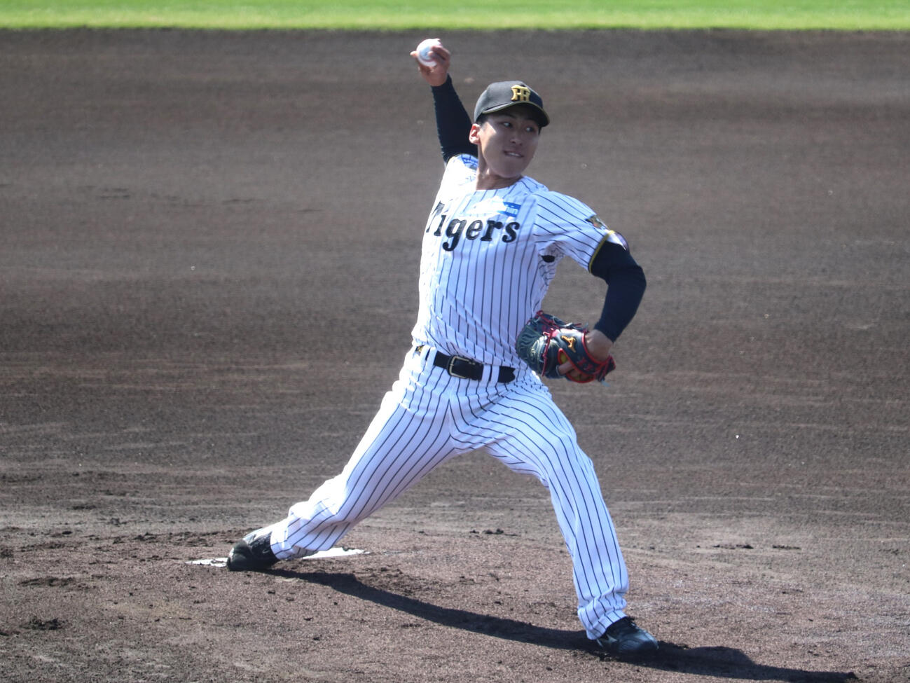 阪神対中日　練習試合　先発した、阪神茨木（撮影・中島麗）