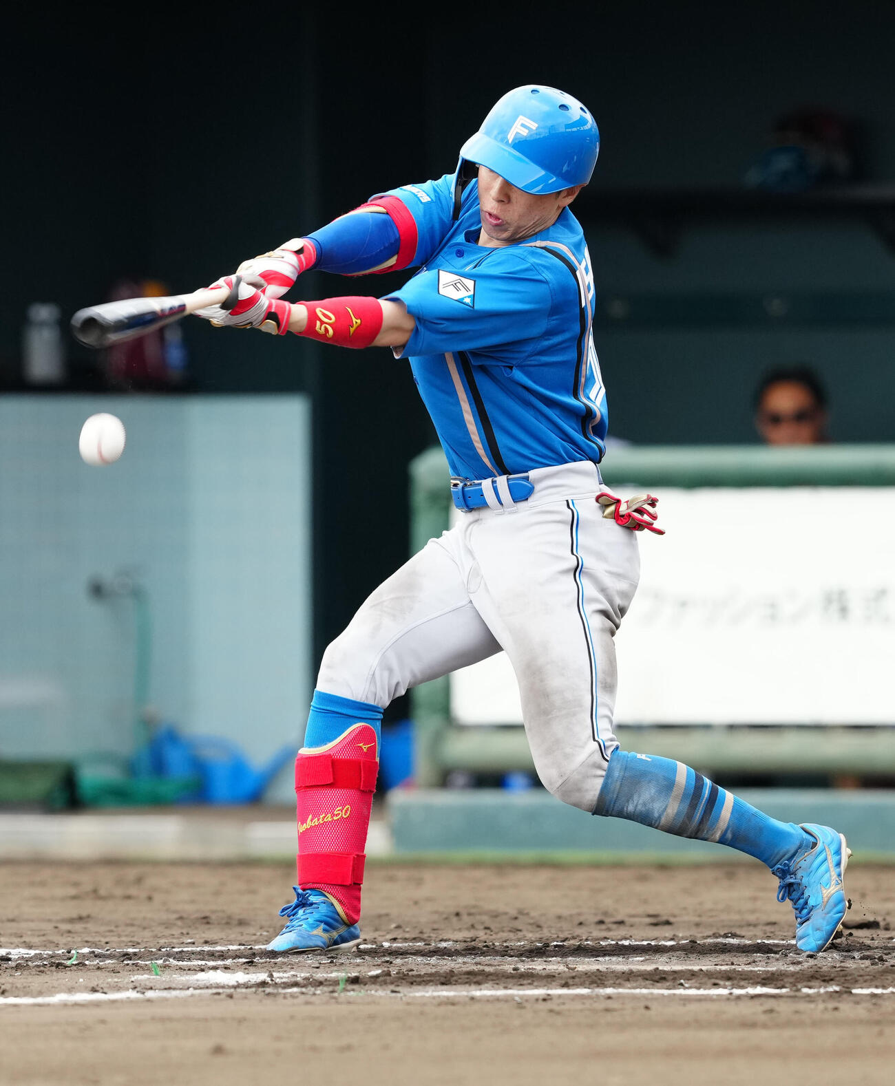 楽天対日本ハム　3回表日本ハム1死三塁、五十幡の一ゴロの間に走者進藤が生還する（撮影・江口和貴）