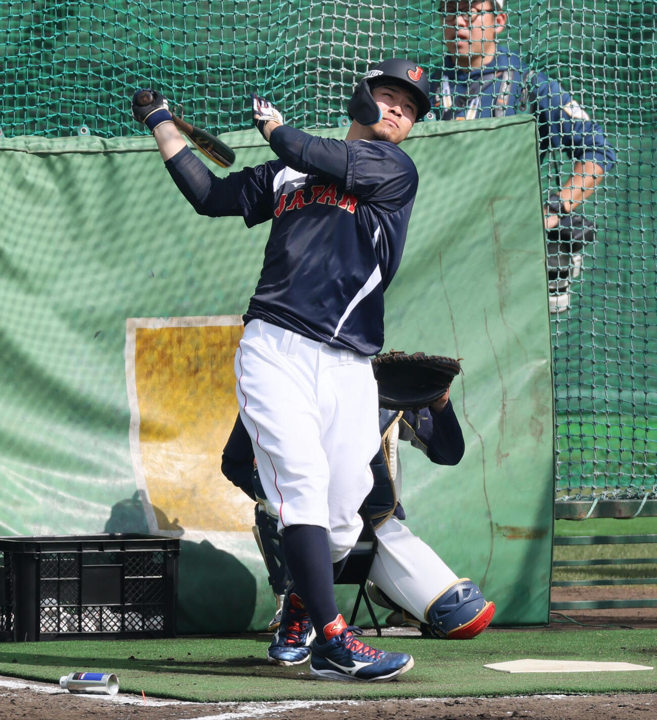 打撃練習する侍ジャパン佐藤（026年2月15日撮影）