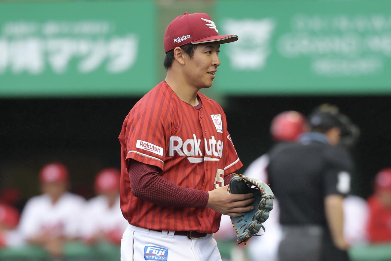 広島対楽天　9回裏を抑える九谷（撮影・河田真司）